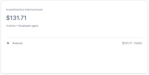 Investimentos Internacionais - Visualização dos investimentos no exterior